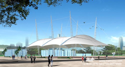 網(wǎng)球場膜結(jié)構(gòu)設(shè)計方案一