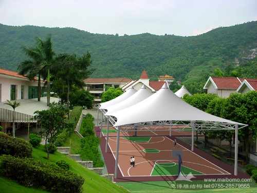 籃球場遮陽膜結(jié)構(gòu)一