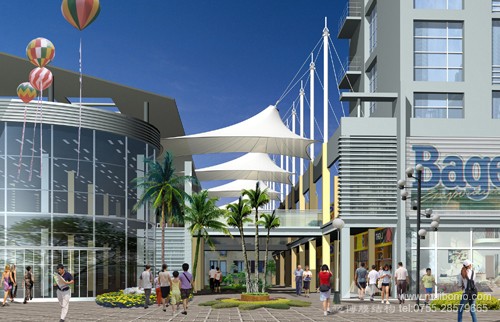 步行街購物連廊膜結(jié)構(gòu)四