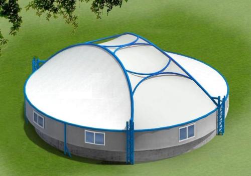 中石油唐山唐海煉油廠污水池加蓋膜結(jié)構(gòu)